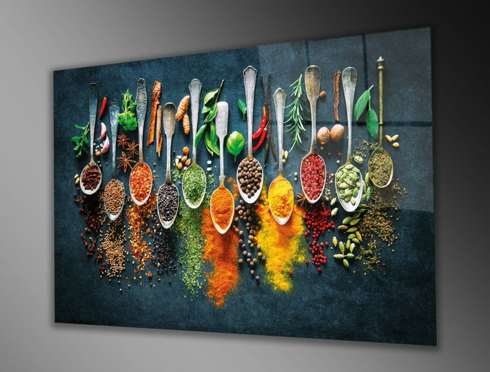 Wallity Pintura de Vidrio Templado Decorativo Multicolor 46 x 72 cm
